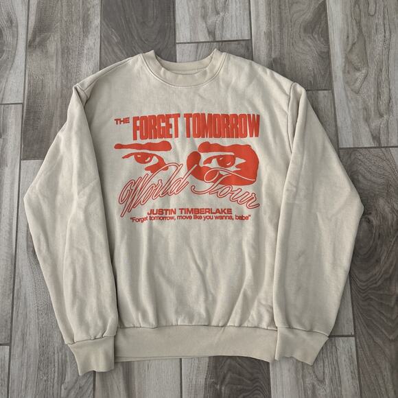 Justin Timberlake Sweatshirt Size S The Forget Tomorrow World Tour 2024 Unisex - Picture 1 of 8